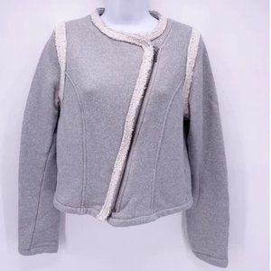 Gap Asymmetrical Zip Up Gray Sweatshirt